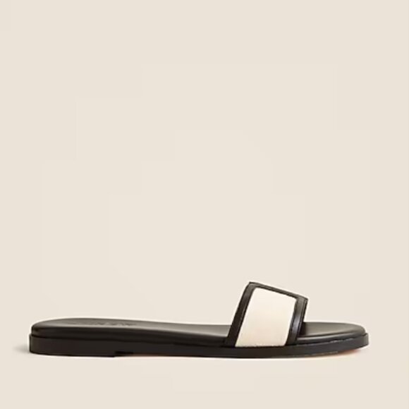 J. Crew Georgina sandals in canvas and leather - Picture 2 of 3
